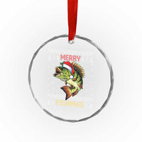 Fishing Crystal Glass Ornament Merry Fishmas Bass Fish Ugly Sweater TS10