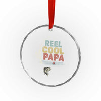 Fishing Dad Crystal Glass Ornament Reel Cool Papa Retro Vintage - Wonder Print Shop