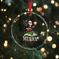 Fishing Gifts Crystal Glass Ornament Merry Fisherman Santa Claus Fish Fishing Rod TS10