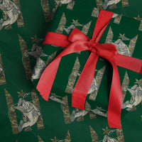 Fishing Puerto Rico Flag Wrapping Paper Roll Bass Fish Fisherman Camo Camouflage US Flag - Wonder Print Shop