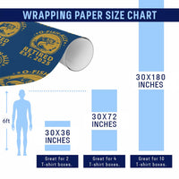 Fishing Retirement Wrapping Paper Roll O-Fish-Ally Retired 2025 For Fisherman - Wonder Print Shop