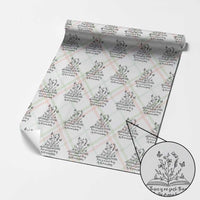 Floral Bookworm Reader Wrapping Paper Roll There Is No Such Thing As Too Many Books