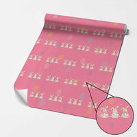 Floral Bunny Easter Wrapping Paper Roll Shabby Chic Rose Pattern