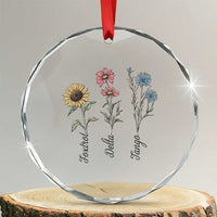 Floral FDT Foxtrot Delta Tango Crystal Glass Ornament Funny Offensive Retro TS02