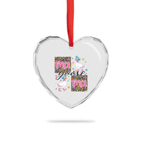 Floral Mama Goose Heart Crystal Glass Ornament Coquette Vintage Aesthetic Geese Mom Mothers Day - Wonder Print Shop
