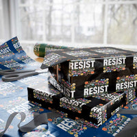 Floral Resist Wrapping Paper Roll Not My President Not My Voice Not My Values Not My Beliefs - Wonder Print Shop