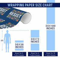 Floral Resist Wrapping Paper Roll Not My President Not My Voice Not My Values Not My Beliefs - Wonder Print Shop