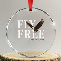 Fly Free Jackie Eagle 2012 2026 Memorial Crystal Glass Ornament Soaring Wilderness Tribute