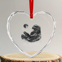 Fly High Jackie Eagle Heart Crystal Glass Ornament Memorial Tribute Nature Supports California Wildlife