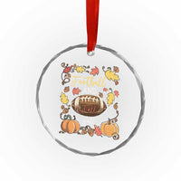 Football And Fall Yall Crystal Glass Ornament Fall Season American Football - Wonder Print Shop