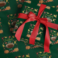 Football And Fall Yall Wrapping Paper Roll Fall Season American Football - Wonder Print Shop