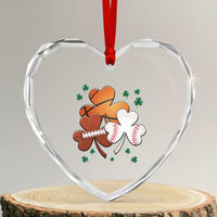 Football Basketball Baseball Shamrock Heart Crystal Glass Ornament Happy St Patricks Day Sport Lover - Wonder Print Shop