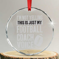Football Coach Crystal Glass Ornament Cool Distressed Vintage Funny Not Yelling TS10