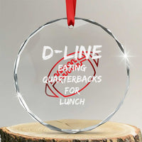 Football Linemen Crystal Glass Ornament D Line Eating Quarterbacks Defensive TS10