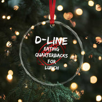 Football Linemen Crystal Glass Ornament D Line Eating Quarterbacks Defensive TS10