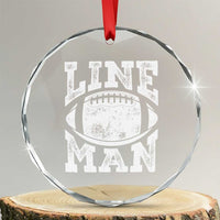 Football Linemen Crystal Glass Ornament Vintage Offensive Lineman TS10