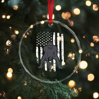 Football Player American Flag Crystal Glass Ornament Cool Distressed Vintage Patriotic TS10