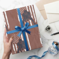 Football Player American Flag Wrapping Paper Roll Cool Distressed Vintage Patriotic - Wonder Print Shop
