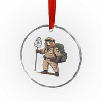 Foxtrot Delta Tango Resist Bear Crystal Glass Ornament TS02