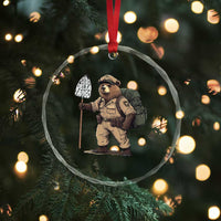 Foxtrot Delta Tango Resist Bear Crystal Glass Ornament TS02
