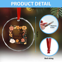 Foxtrots Deltas Tangos Boho Floral Crystal Glass Ornament Funny Offensive TS02
