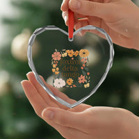 Foxtrots Deltas Tangos Boho Floral Heart Crystal Glass Ornament Funny Offensive - Wonder Print Shop