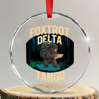 Foxtrots Deltas Tangos Funny Bear Resist Crystal Glass Ornament Protect Our National Parks TS02