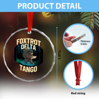 Foxtrots Deltas Tangos Funny Bear Resist Crystal Glass Ornament Protect Our National Parks TS02