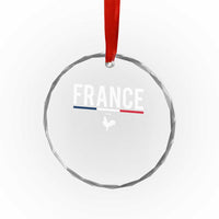 France Gallic Rooster Sports Throwback Design Vintage French Flag Crystal Glass Ornament