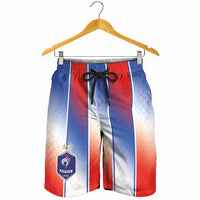 France National Football Shorts for Men Paris Architecture-Inspired Geometry - Wonder Print Shop