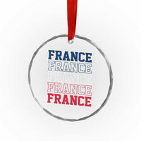 France Pride French Flag Patriotic Supporter Crystal Glass Ornament