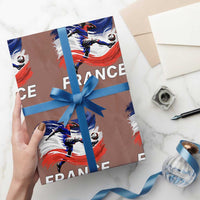 France Soccer Football Fan French Flag Wrapping Paper Roll