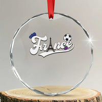 France Soccer Supporter Crystal Glass Ornament Game Day French Football Gift