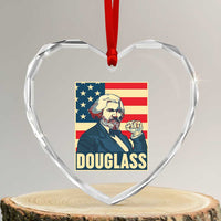 Frederick Douglass American Hero Heart Crystal Glass Ornament Black History Month Gift - Wonder Print Shop