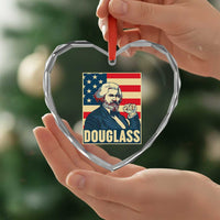 Frederick Douglass American Hero Heart Crystal Glass Ornament Black History Month Gift - Wonder Print Shop
