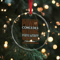 Frederick Douglass Crystal Glass Ornament Power Concedes Nothing Without A Demand - Wonder Print Shop