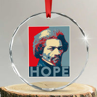 Frederick Douglass Hope Poster Crystal Glass Ornament African American Heritage - Wonder Print Shop