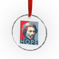 Frederick Douglass Hope Poster Crystal Glass Ornament African American Heritage - Wonder Print Shop