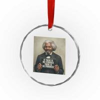 Frederick Douglass Quote Crystal Glass Ornament If There Is No Struggle There Is No Progress - Wonder Print Shop