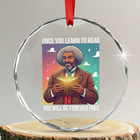 Frederick Douglass Reading And Freedom Crystal Glass Ornament African American Heritage - Wonder Print Shop