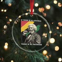 Frederick Douglass Struggle And Progress Crystal Glass Ornament Inspirational Black History - Wonder Print Shop