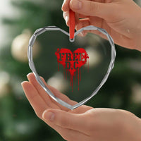 Free DC Graffiti Dripping Heart Graphic Heart Crystal Glass Ornament Washington DC Pride Political Satire - Wonder Print Shop