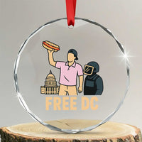 Free DC Sandwich Guy Crystal Glass Ornament Washington DC Pride Political Satire TS02