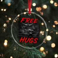 Free Hugs Wrestling Crystal Glass Ornament Funny Luchador Mexican Wrestler - Wonder Print Shop