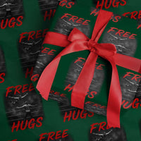 Free Hugs Wrestling Wrapping Paper Roll Funny Luchador Mexican Wrestler - Wonder Print Shop