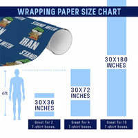 Free Iran Support Iranian MIGA Wrapping Paper Roll Stand With Iran