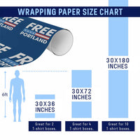 Free Portland Patriotic Wrapping Paper Roll Bold Political Statement American Flag - Wonder Print Shop