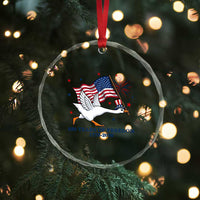 Freedom 250th Anniversary Crystal Glass Ornament Funny 4th Of July Silly Goose