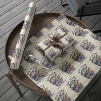 Freedom And Fishing Wrapping Paper Roll Patriotic American Flag Fisherman Gift