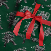 Freedom Bigfoot Playing Electric Guitar Wrapping Paper Roll Sasquatch Rock Star American Flag Patriotic Graphic